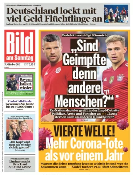 Bild am Sonntag - 31. Oktober 2021