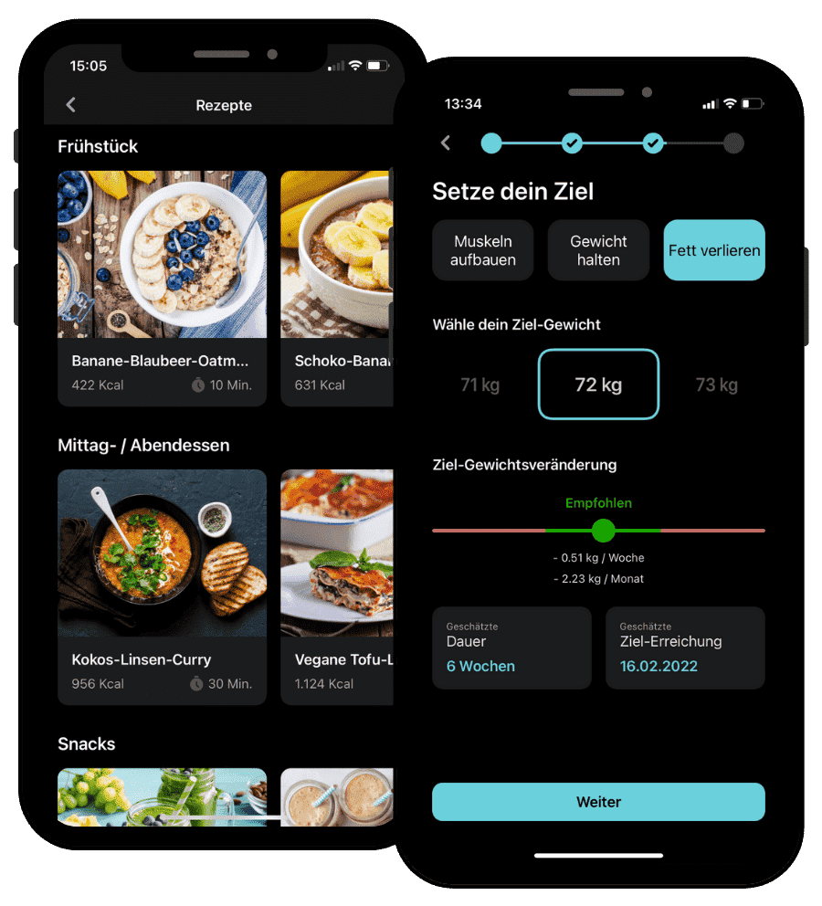 MyFitCoach App Ernährung