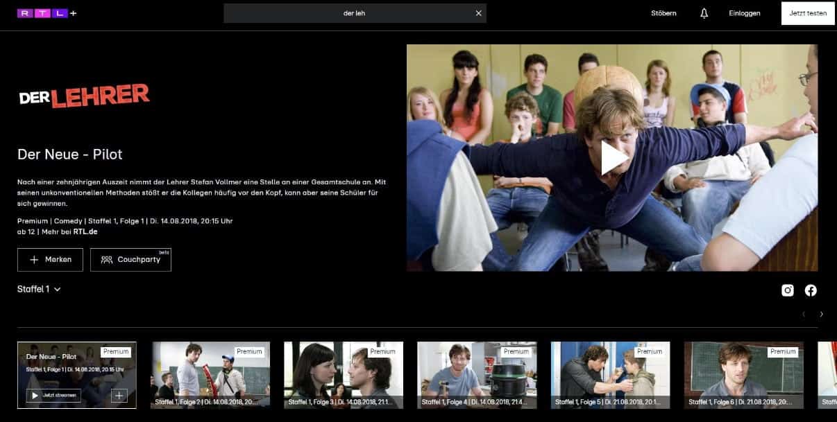 Der Lehrer kostenlos streamen