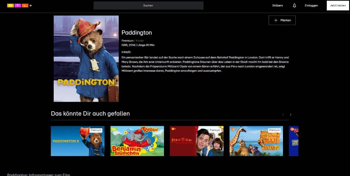 Paddington kostenlos gucken