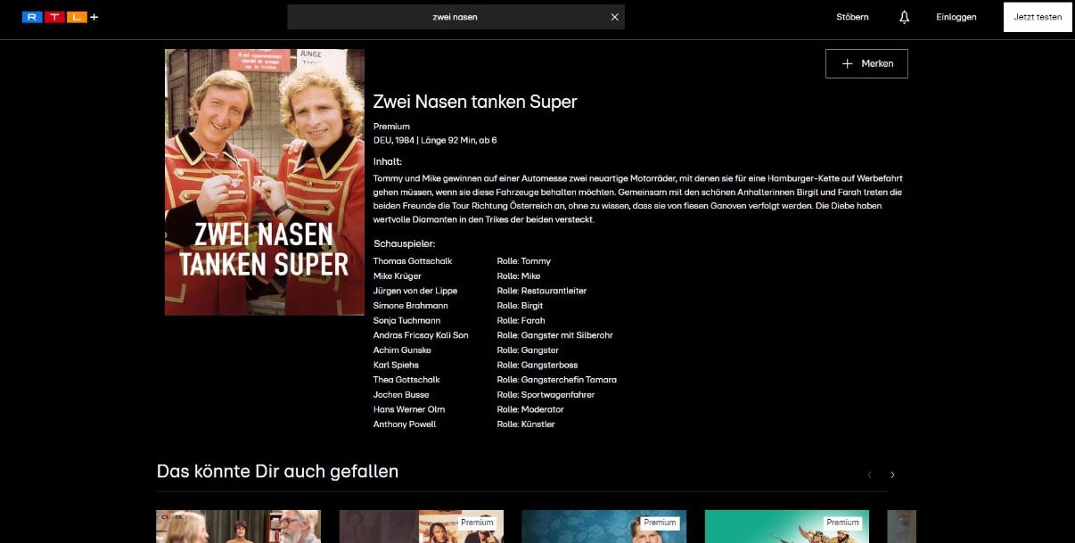 Zwei Nasen tanken Super kostenlos anschauen