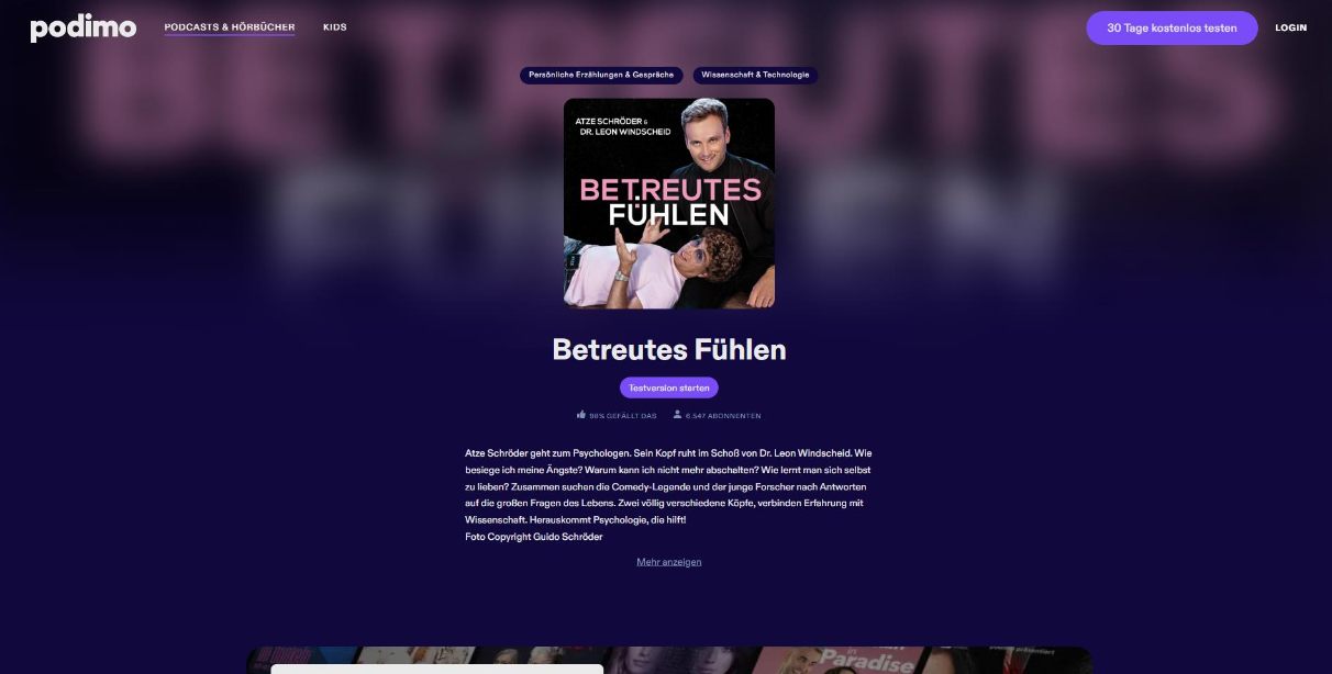 Betreutes Fühlen Podcast kostenlos