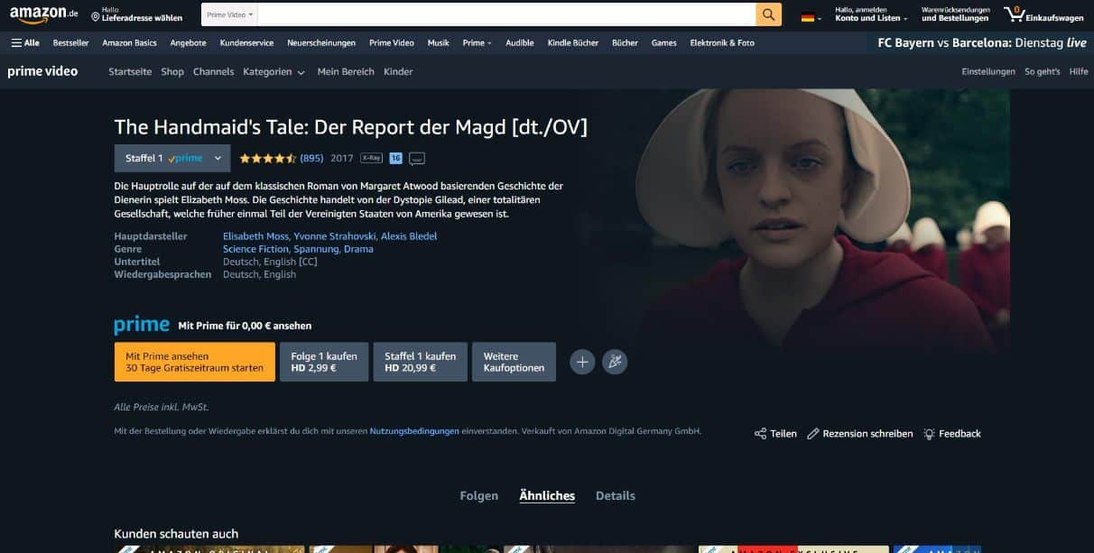 The Handmaid's Tale Staffel 1 kostenlos