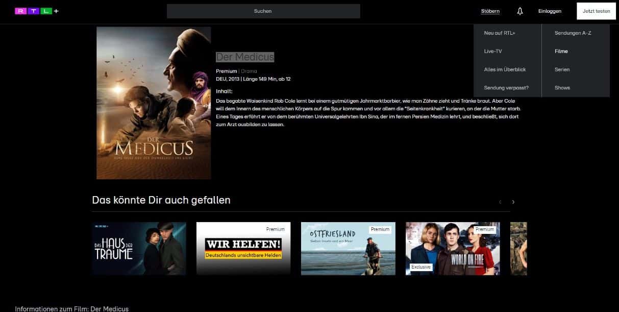 Der Medicus Film kostenlos ansehen