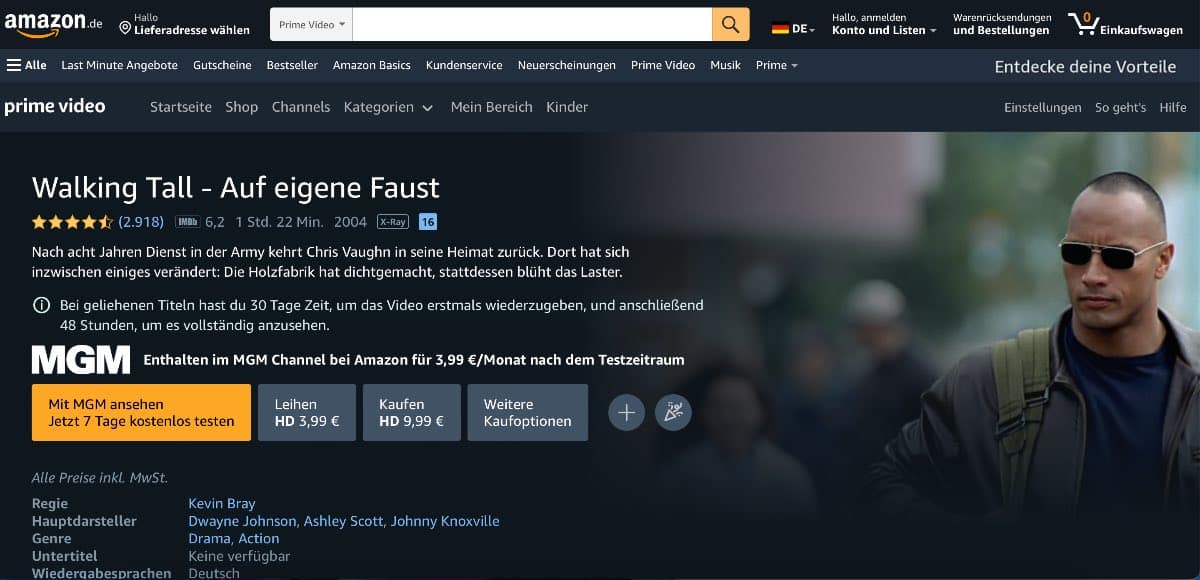 Walking Tall – Auf eigene Faust kostenlos anschauen