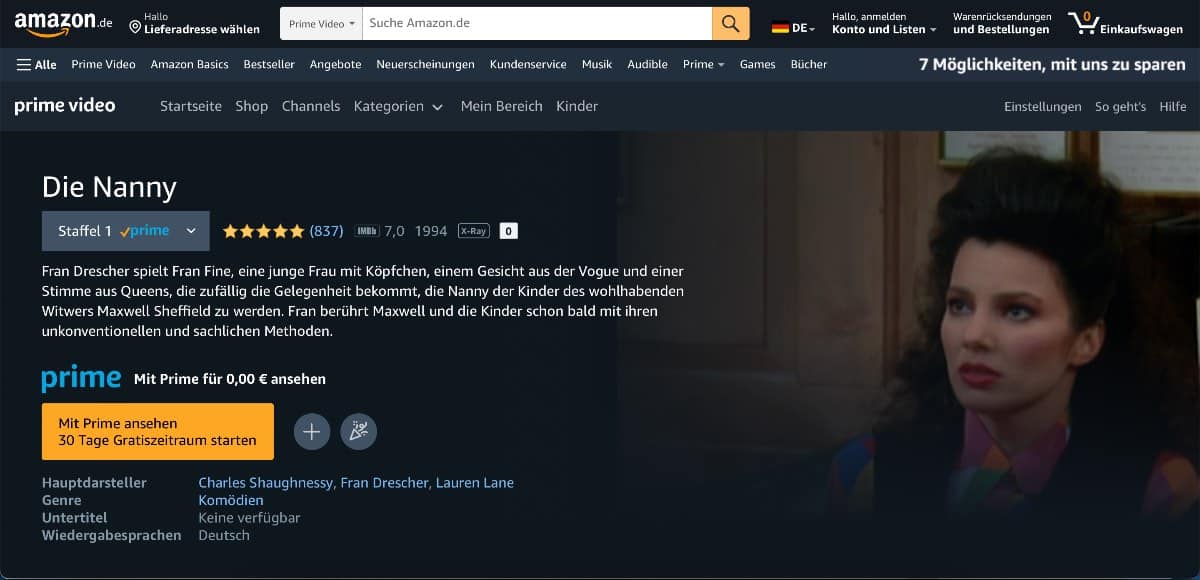 Die Nanny Stream kostenlos