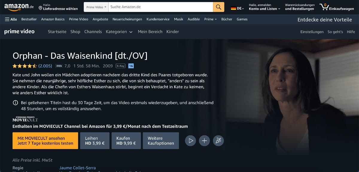 Orphan – Das Waisenkind kostenlos anschauen