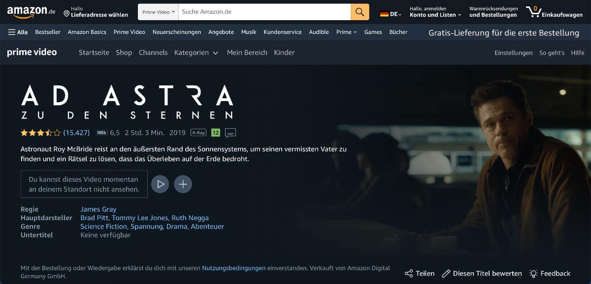 Ad Astra – Zu den Sternen Stream Deutsch kostenlos