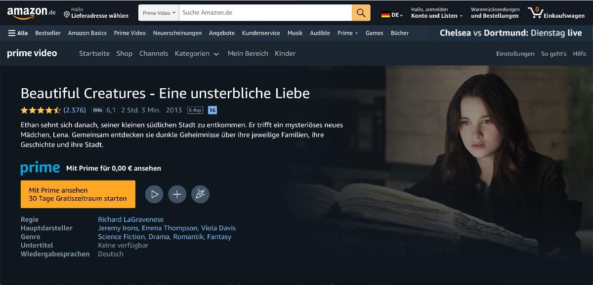 Beautiful Creatures Stream auf Deutsch kostenlos