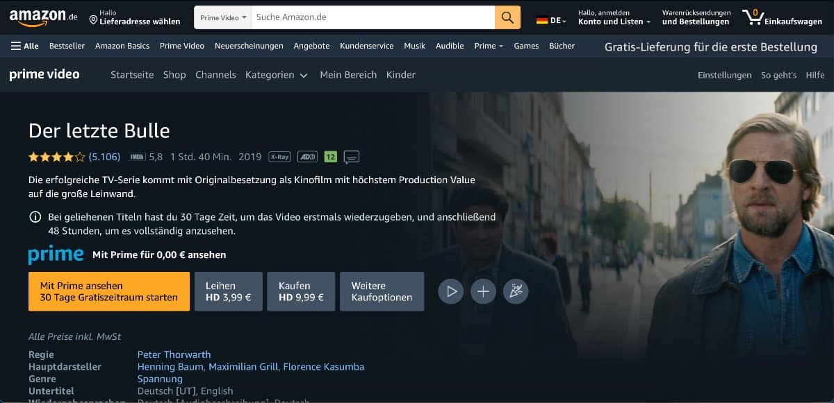 Der letzte Bulle ganzer Film kostenlos