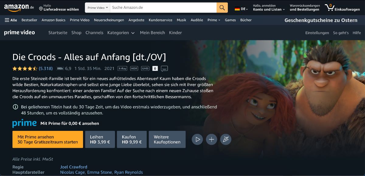 Die Croods 2 Stream kostenlos