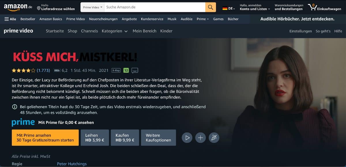 Küss mich Mistkerl kostenlos anschauen