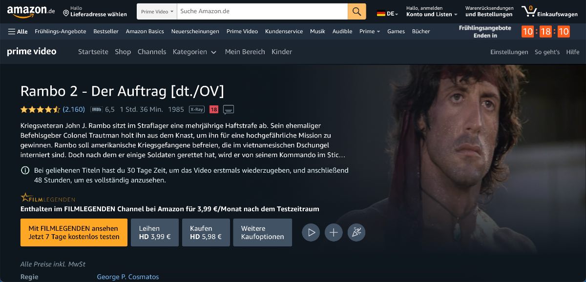 Rambo 2 kostenlos anschauen