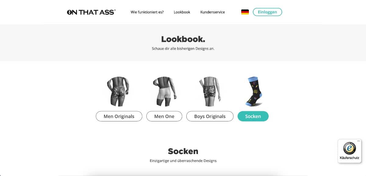 Bei On That Ass gibt´s auch Socken