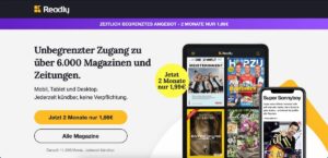 Readly Kurzübersicht Kosten Testangebot